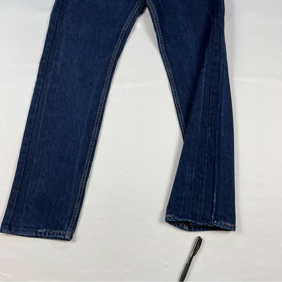 Levis 505 Men's Regular Fit Jeans Dark Wash size: W32 L32 - Picture 11 of 13